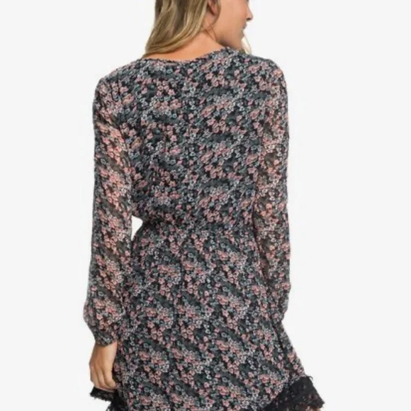 ROXY Chiffon Long Sleeve Dress - Picture 4 of 10